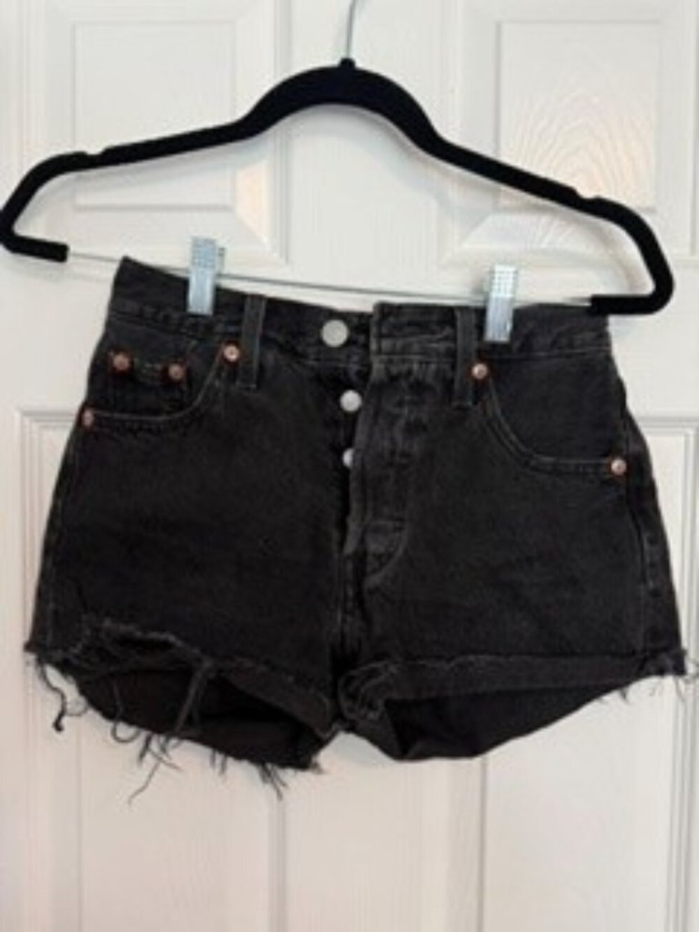 Levi Black Jean Shorts